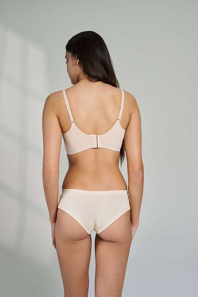 Yeni İnci Thin Strap No Underwire No Support Striped Laser Cut Bra