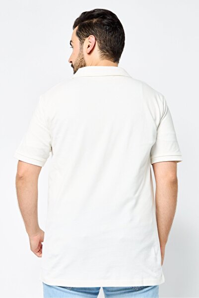 John Richmond Men Regular Fit Brand Logo Short Sleeves Polo Shirt, White