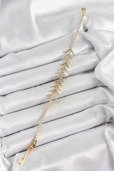 NEZADE STORE Brass Gold Color Zircon Stone Fish Scale Women's Bracelet - Lisinya