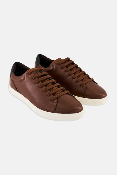 Geox Men Avola Lace Up Casual Shoes, Brown