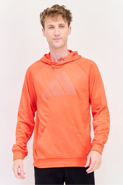 adidas Men Sportswear Fit Long Sleeve Outdoor Sweatshirt, Orange