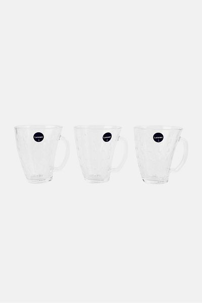 Luminarc Majori 3 Pieces Glass Mug Set 250 ml, Transparent