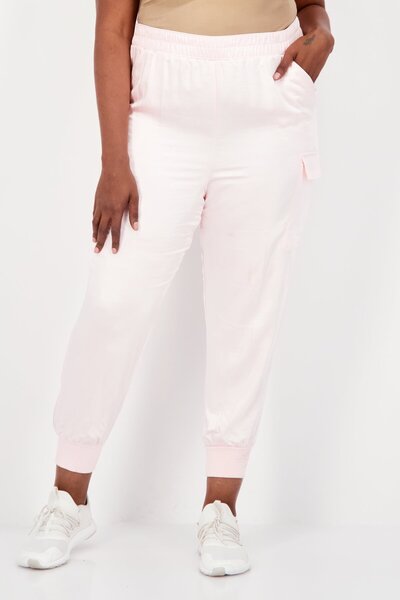 INC Women Regular Fit Solid Cargo Pant, Pink