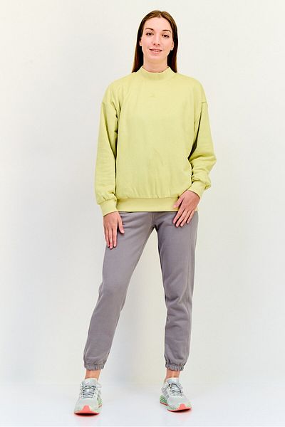 adidas Women Sportswear Fit Long Sleeve Outdoor Sweatshirt, Yellow