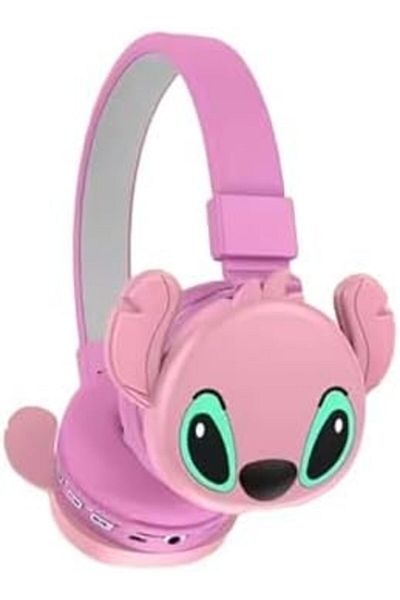 Toy Box Treasures Kids Cartoon Stitch Plush Wireless Bluetooth Headphones