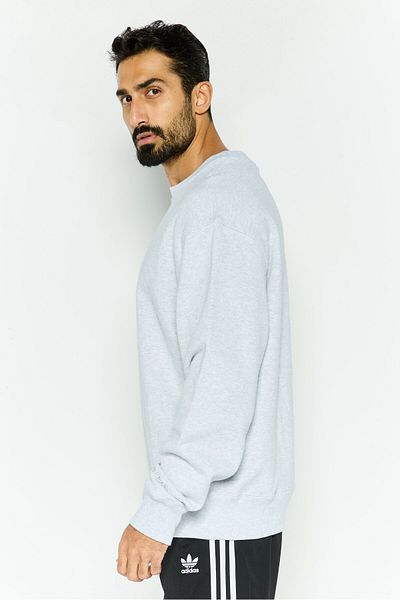 adidas Originals X Humanrace Men Sportswear Fit Long Sleeves Running Sweatshirt, Light Grey