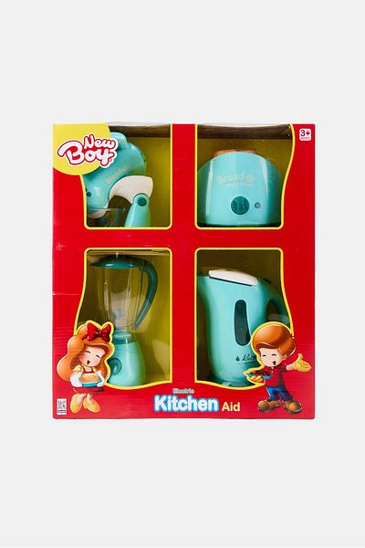 New Boy Electric Kitchen Aid Mixer, Blender, Kettle And Toaster Set