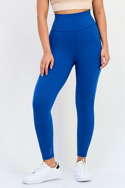 adidas Women Tight Fit Pull On Yoga Leggings, Blue