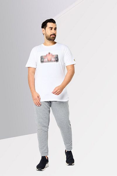 Scuderia Ferrari Men Slim Fit Short Sleeves Outdoor T-Shirt, White
