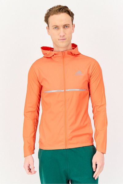 adidas Men Sportswear Fit Long Sleeve Outdoor Jacket, Orange