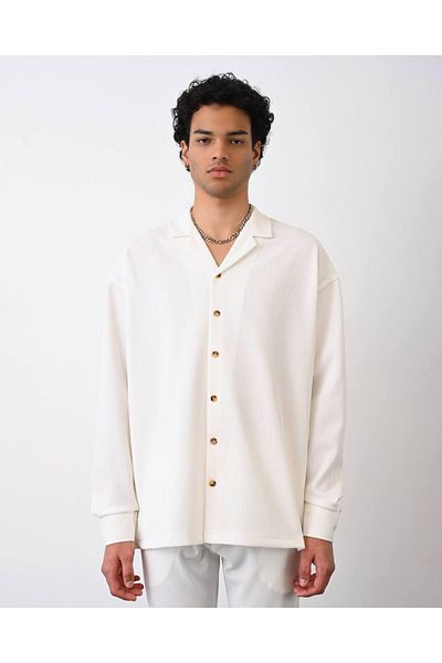 MARRAKECH Ribbed Men's Shirt Relaxed Fit