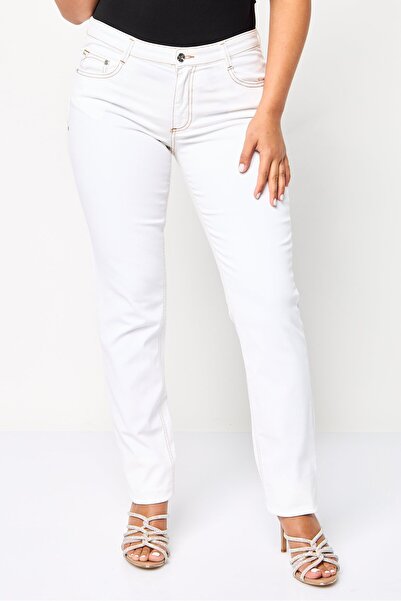 Harmont & Blaine Women Regular Fit Plain Stretchable Jeans, White
