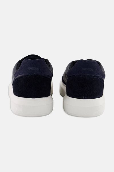 Geox Men Deiven Lace up Micro Suede Shoes, Navy