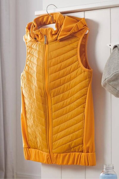 Tchibo سترة سوفتشيل هجينة للأطفال للجنسين، برتقالية