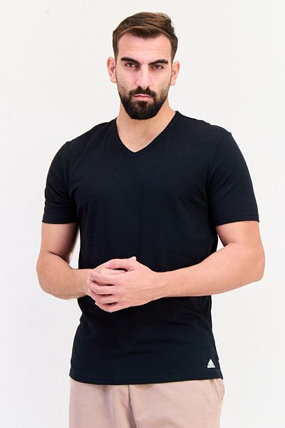 adidas Men 2 Pcs Sportswear Fit Short Sleeve Training T-Shirt, Black