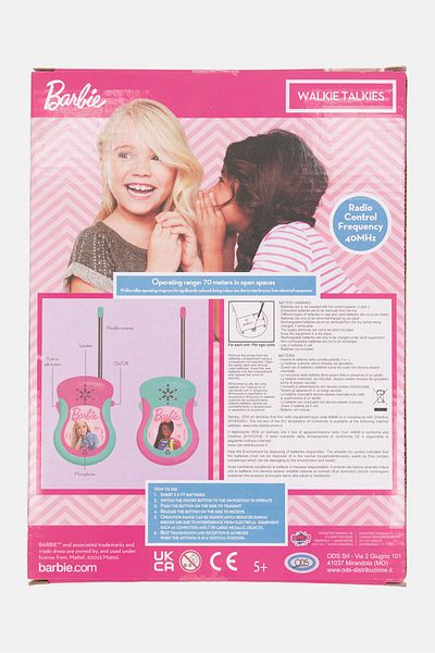 Barbie 2 Pieces Walkie Talkies Set, Pink/ Light Green