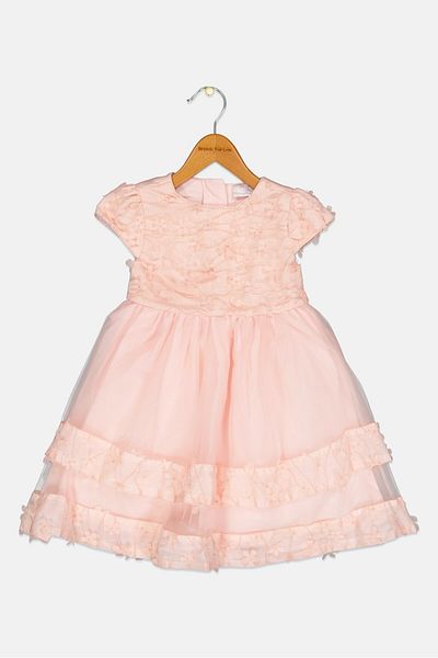 Willow & Whistle Toddlers Girl Textured Dress, Pink