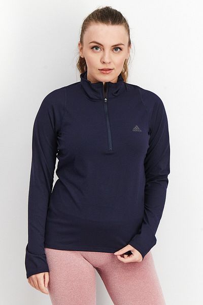 adidas Women Sportswear Fit Brand Logo Sweatshirt, Navy