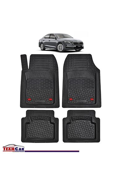 TEAMCAR Covorașe auto tip tavă ® compatibile cu Skoda Octavia IV (2019–prezent) - Sedan