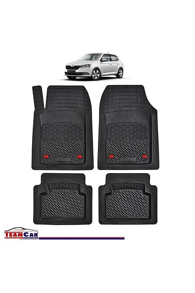 TEAMCAR Covorașe auto tip tavă compatibile cu Skoda Fabia III (2014–2021) - Hatchback