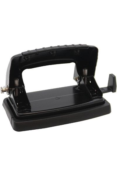 Roco 2-hole Desk Paper Punch – Punches Up To 10 Sheets (80 GSM), Black