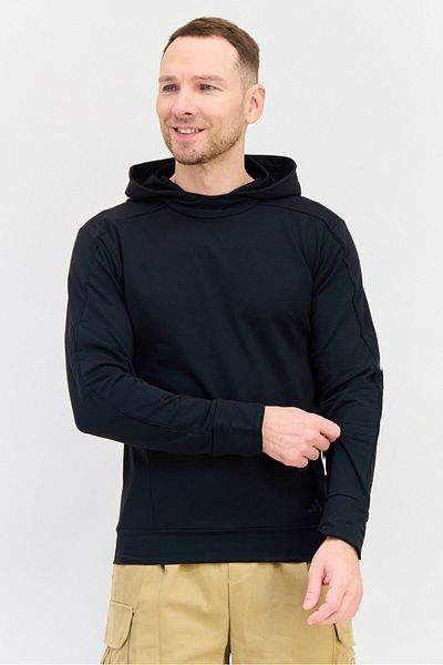 adidas Men Regular Fit Long Sleeve Outdoor Hoodie, Black