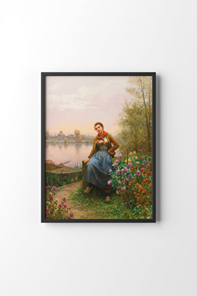 epiqart On the Bank of the River - Black Frame