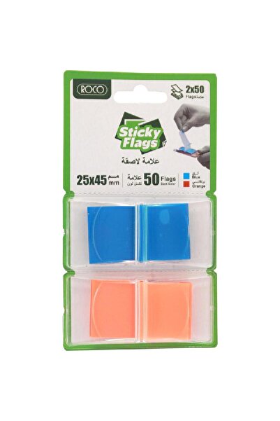 Roco أعلام شريطية - زرقاء وبرتقالية، سهلة الاستخدام وإعادة الوضع