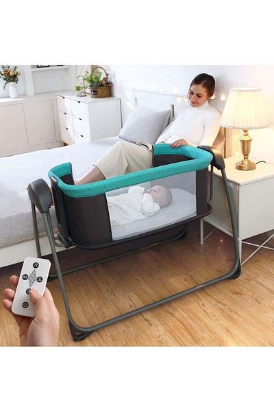 Mastela Smart Electric Baby Bed 3-in-1 with 5 Speeds, Timer, Music & 4 Modes