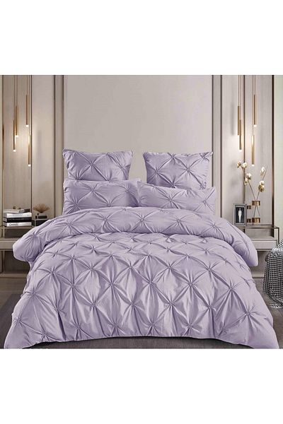 CHIRASO CHIRASO bed linen, FINET, 6 pieces, fitted sheet 180x200 cm, 4 pillowcases, lilac