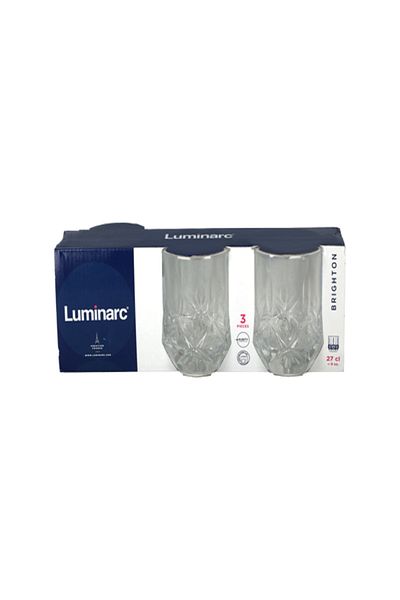 Luminarc 3-Piece Brighton Glass Tumbler Clear
