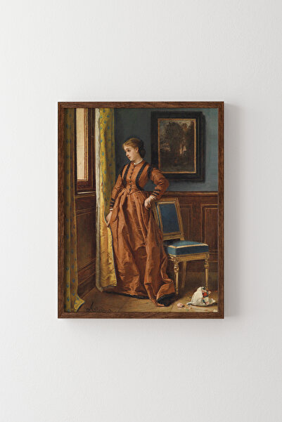 epiqart Parisian Woman - Cadru cu model din lemn