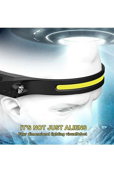 rexa Rechargeable COB LED Headlamp – Motion Sensor, Waterproof, 230° Wide Beam