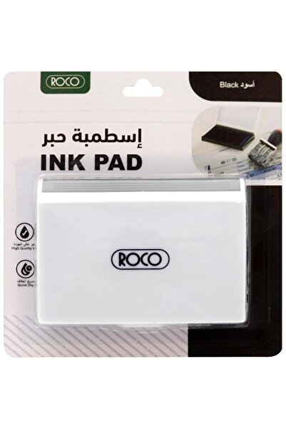 Roco وسادة ختم بالحبر الأسود – 88 × 54 مم