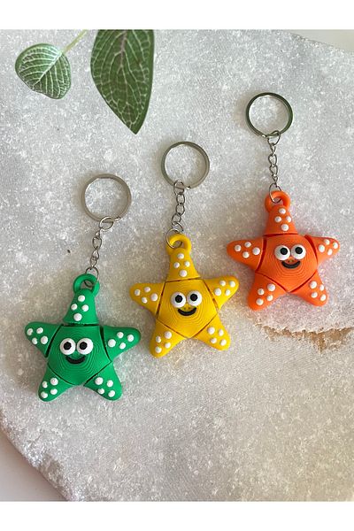 By Selen Suyolcu Animated Starfish Keychain