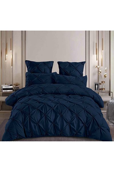 CHIRASO CHIRASO bed linen, FINET, 6 pieces, fitted sheet 180x200 cm, 4 pillowcases, black