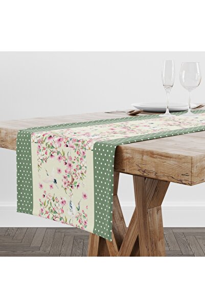 Via Loom Çiçek Desenli Runner 40x140