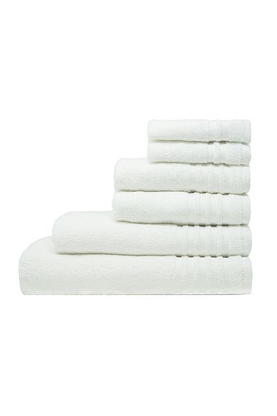 Trident 6Piece Smart Twist Towel Set Includes 1Large90x150cm+1Bath70x130cm+2Hand50x90cm+2Wash30x30cm MidBlue