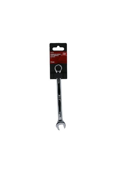 ACE Non-Slip Comfort Grip Ergonomic Handle Combination Wrench Silver 14mm