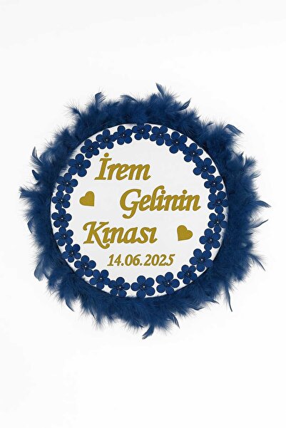 İsme ÖzelOtriş Süslü Pleksi Yazılı Aplikli Deri Tef Kına Gecesi Gelin Tefi 30cm Vurmalı Müzik Aleti