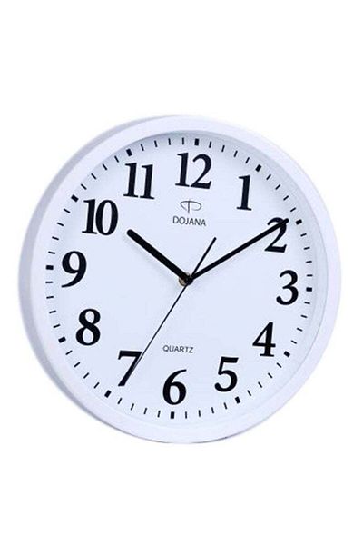 dojana Round Analog Wall Clock White