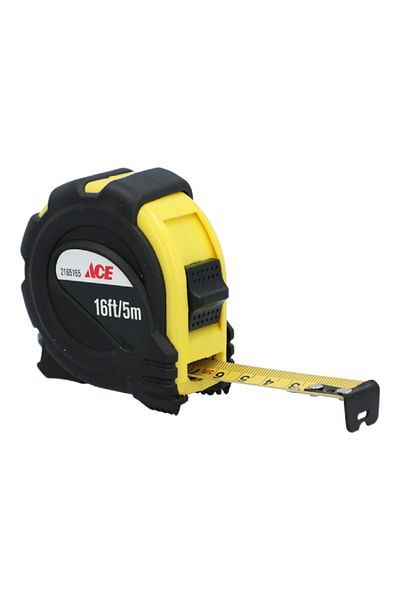 ACE Tape Measure Black and Yellow 3/4inch x 16ft