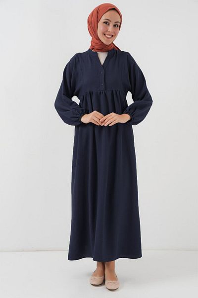 Kokosh moda Long hijab dress 2525 - navy blue