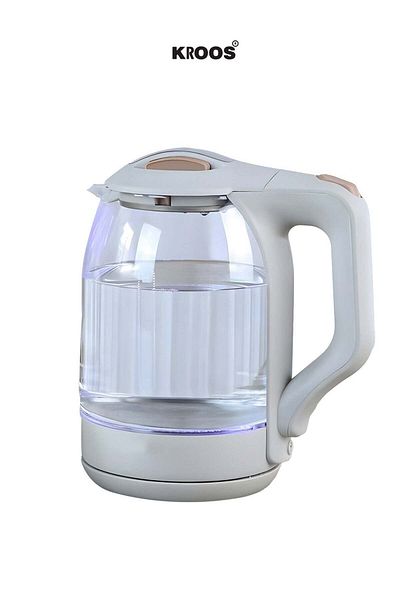 Kroos Electric Glass Kettle 1500 Watt | BPA-free hot water kettle | Automatic shut-off and boil-dry