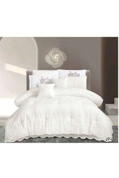 Generic 8-piece double quilt, jacquard lace