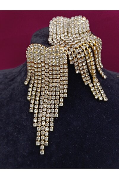 Zanora Kalpli küpe püsküllü gold