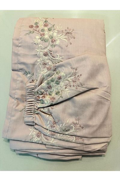 Gerenic Embroidered prayer shawl, cool cotton, open to wear - set of 3 pieces in different colors