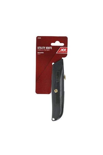 ACE Heavy Duty Retractable Utility Knife Black