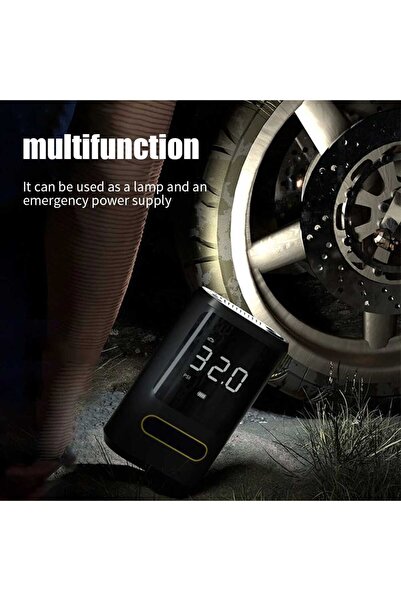 Generic Electric air pump for car, ball, bicycle, LCD display, LED flashlight, Portable, USB C charging