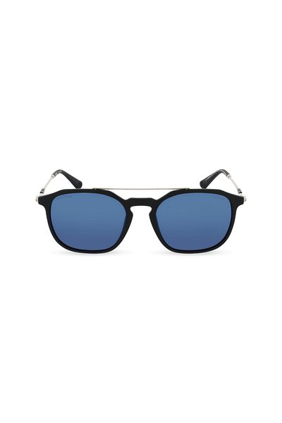 Police Origins Lite 16 Man Geometric Sunglass Matt black_Grey mirror blue 53-19-145